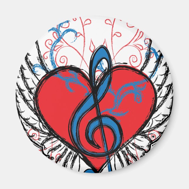 music t-shirt magnet (Front)