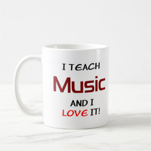 music teach & love coffee mug