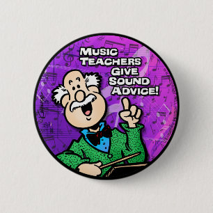 Music Teacher 6 Cm Round Badge