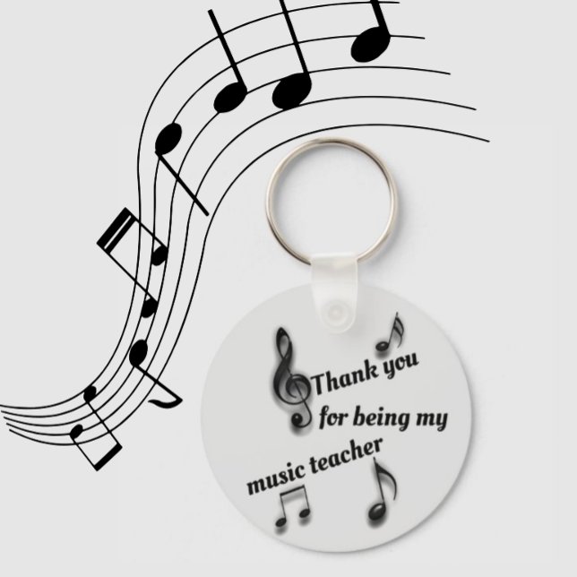 Music Teacher Appreciation Band Orchestra Class Key Ring (Creator Uploaded)