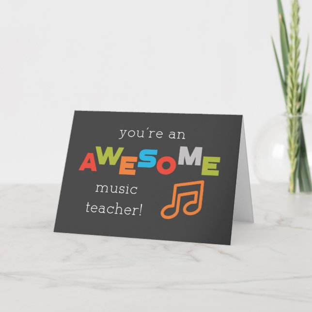Music Teacher Appreciation Day Music Notes Awesome (Front)