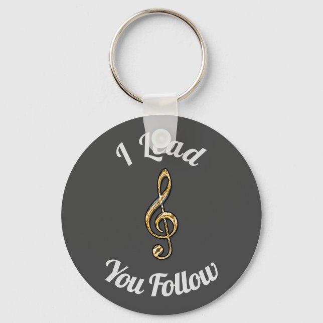 Music Teacher Appreciation Musical Notes Thank You Key Ring (Front)