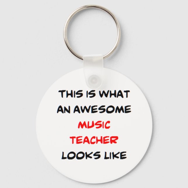 music teacher, awesome key ring (Front)