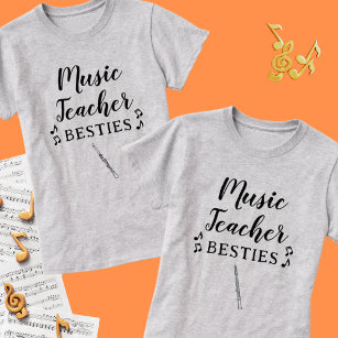 Music Teacher Besties Clarinet Best Friend T-Shirt