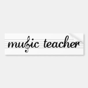 Music Teacher Bumper Sticker