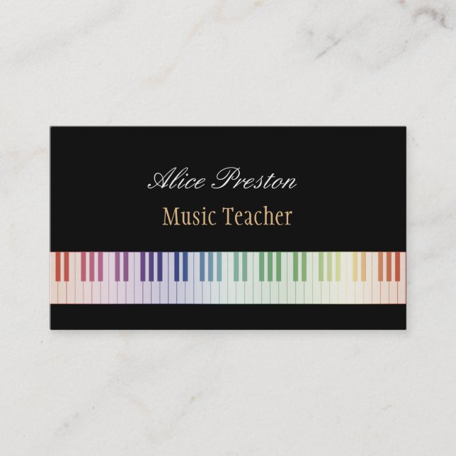 Music Teacher - Business Card (Front)