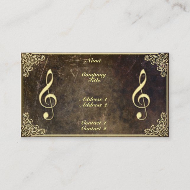Music Teacher - Business Card (Front)