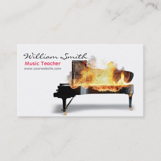 Music Teacher Business Card (Front)
