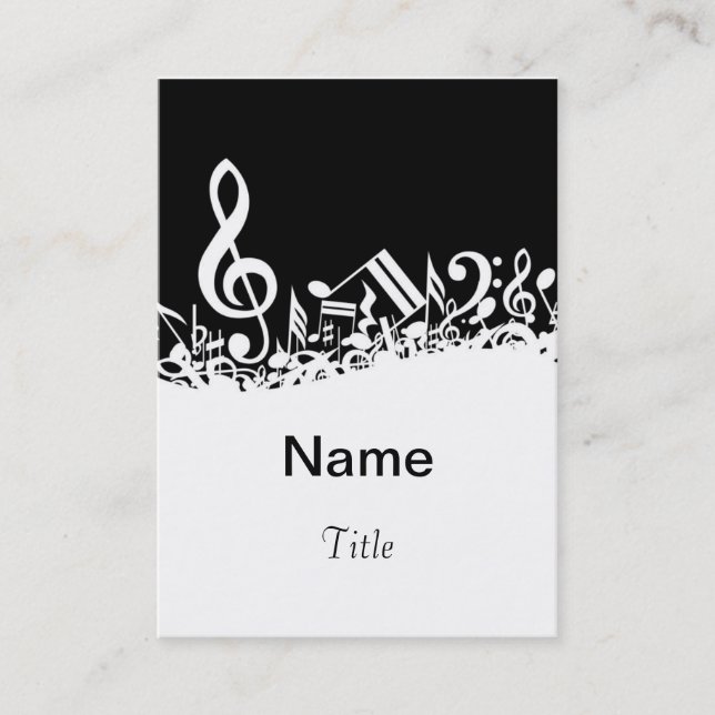 Music Teacher  Business Card Template (Front)