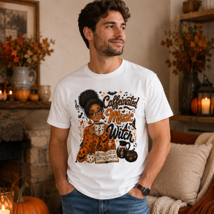 Music Teacher Caffeinated Witch Halloween T-Shirt