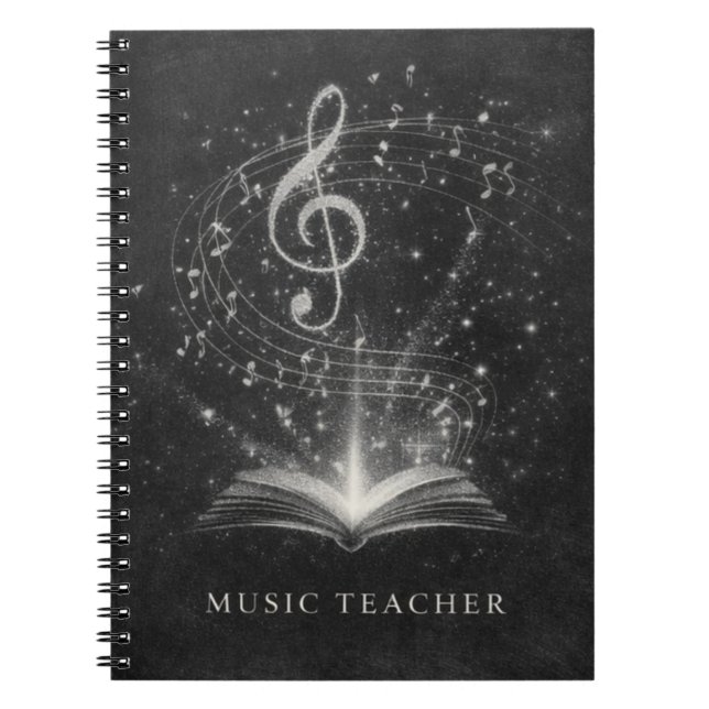 Music Teacher Chalk Dust Constellation Art Notebook (Front)
