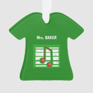 Music Teacher Christmas, Notes on Green Ornament