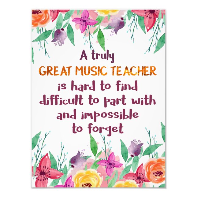 Music Teacher Classroom wall art (Front)