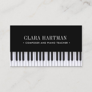 Music Teacher Composer Piano Keys Social Icon Business Card