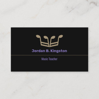 Music Teacher Crown Business Card