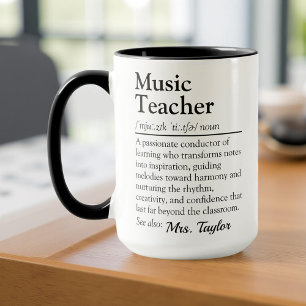 Music Teacher Definition - Teacher Appreciation Mug