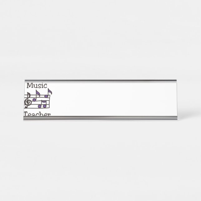 Music Teacher Desk Name Plate (Front)