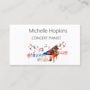 Music Teacher Elegant Piano Keys Calling Card