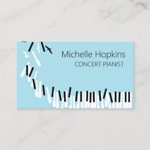 Music Teacher Elegant Piano Keys Calling Card
