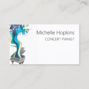 Music Teacher Elegant Piano Keys Calling Card