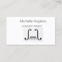 Music Teacher Elegant Piano Keys Calling Card