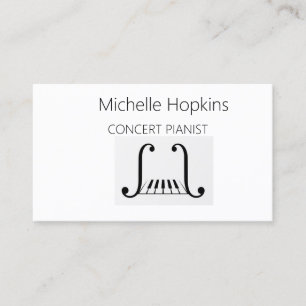 Music Teacher Elegant Piano Keys Calling Card