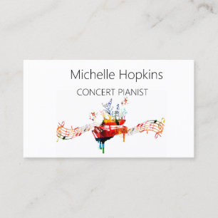 Music Teacher Elegant Piano Keys Calling Card