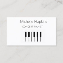 Music Teacher Elegant Piano Keys Calling Card