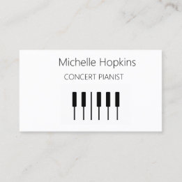 Music Teacher Elegant Piano Keys Calling Card