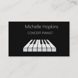 Music Teacher Elegant Piano Keys Calling Card