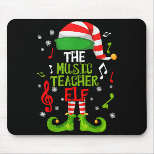 Music Teacher Elf Christmas Family Matching Xmas G Mouse Mat