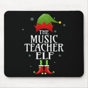 Music Teacher Elf Xmas Matching Family Group Chris Mouse Mat