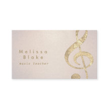 music teacher faux gold foil treble on glitter