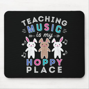 Music Teacher Gift Easter Hoppy Bunny Rabbit Cute Mouse Mat