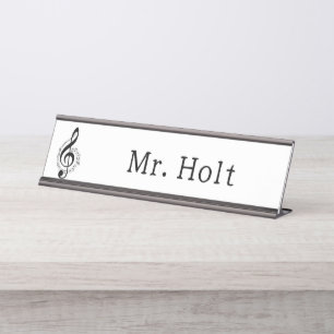 Music Teacher Gift Music Teacher End Of School Desk Name Plate