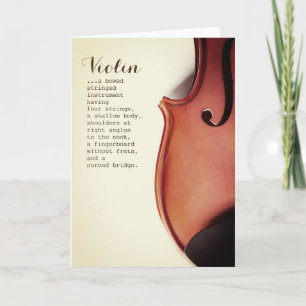 Music Teacher Gifts - Definition of a Violin Card