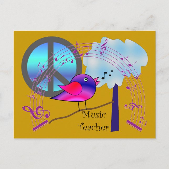 Music Teacher Gifts Postcard (Front)