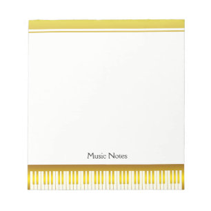Music Teacher Gold Piano Keyboard Musician DJ Notepad