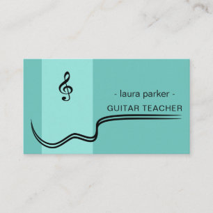 Music Teacher Guitar Lessons Acoustic Minimal Business Card