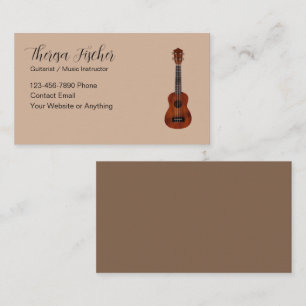 Music Teacher Guitar Lessons Theme Business Card