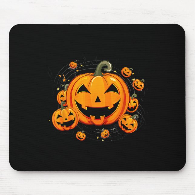 Music Teacher Halloween Fall Pumpkin  Mouse Mat (Front)