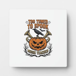 Music Teacher Halloween Pumpkin Engraving Shirt De Plaque