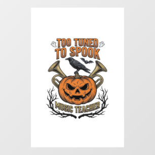 Music Teacher Halloween Pumpkin Engraving Shirt De Window Cling