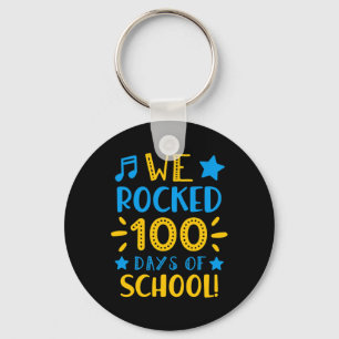 Music Teacher - Happy 100th Day Of School We Rocke Key Ring