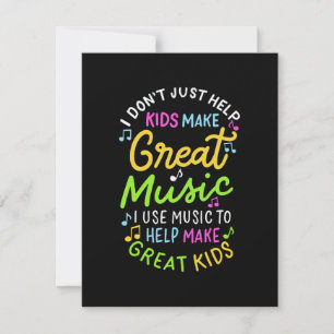 Music Teacher - Help Kids Make Music Gift Holiday Card