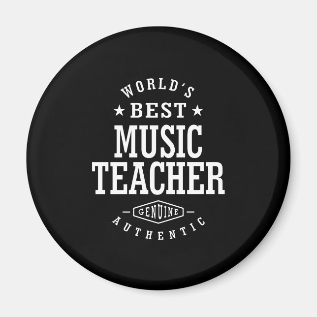 Music Teacher Job Title Gift Magnet (Front)