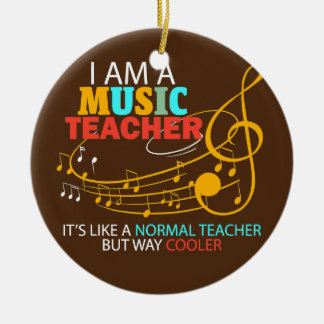 Music Teacher like a normal teacher but way Ceramic Tree Decoration
