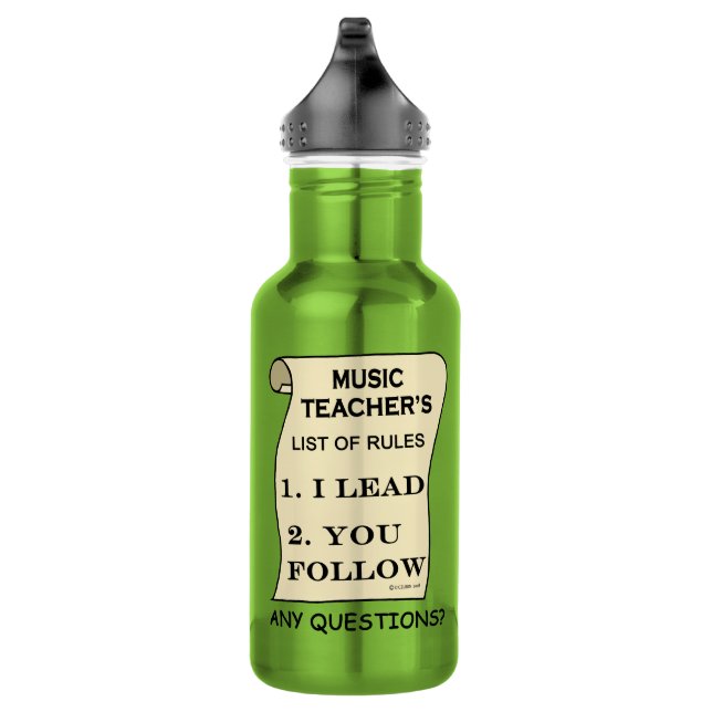 Music Teacher List Of Rules 1.png 532 Ml Water Bottle (Right)