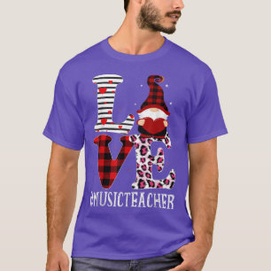 Music Teacher Love Women Leopard Appreciation Vale T-Shirt