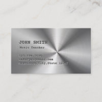 Music Teacher Modern Faux Metal Background